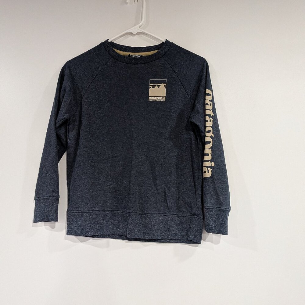 Patagonia Save Our Home Planet Graphic Sweatshirt Navy Blue Size Medium